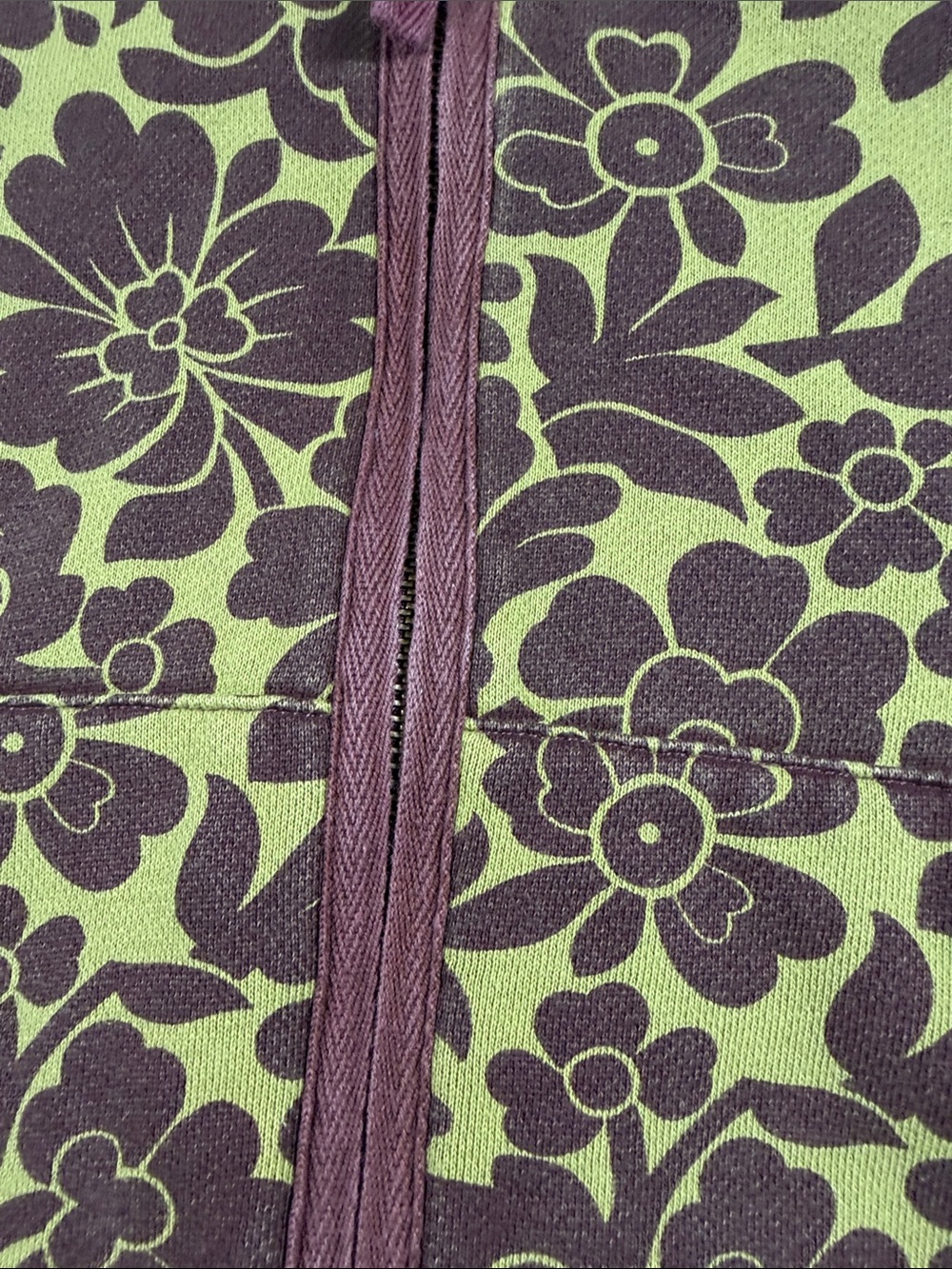 Boden Olive & Brown Floral Full Zip Sweatshirt Jacket. M - Picture 6 of 13
